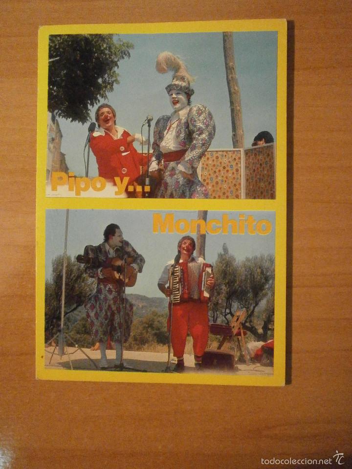Cartoline: POSTAL PIPO Y MONCHITO PAYASOS PARODISTAS MUSICALES SIN CIRCULAR