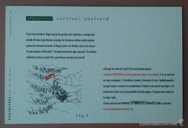 Postales: POSTAL SPRINGFIELD SURVIVAL POSTCARD 02. POSTALFREE. SIN CIRCULAR. - Foto 2