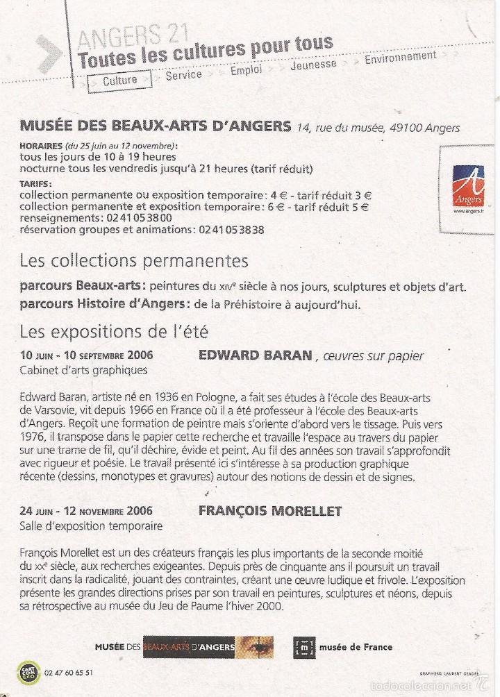 Postales: :::: LC219 - POSTAL - MUSEE DES BEAUX-ARTS D&acute;ANGERS - Foto 2
