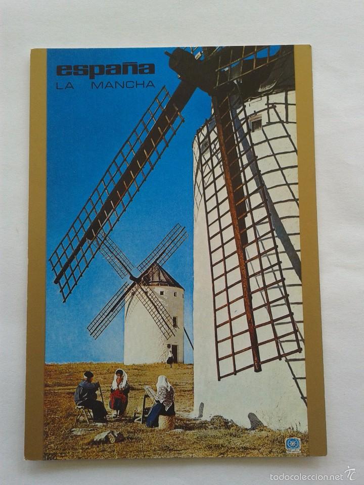 Postais: POSTAL -- ESPA&Ntilde;A  - LA MANCHA - CARTELES TURISTICOS DE ESPA&Ntilde;A -- SIN USO -- CON PUBLICIDAD --