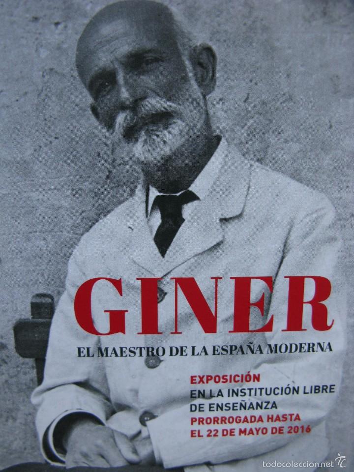 Postales: GINER. EL MAESTRO DE LA ESPA&Ntilde;A MODERNA. INSTITUCI&Oacute;N LIBRE DE ENSE&Ntilde;ANZA. - Foto 1