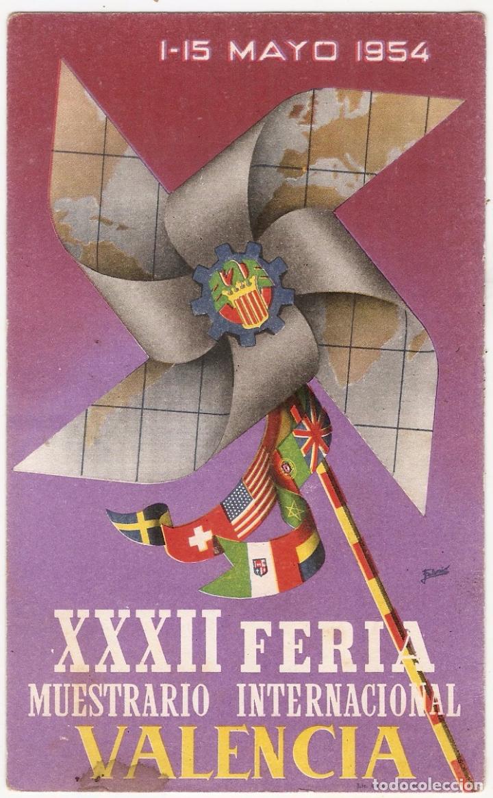 Postales: Valencia. Feria de muestras de 1954 - Foto 1