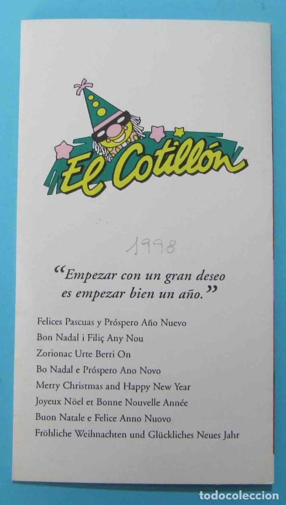 Postales: FELICITACI&Oacute;N NAVIDE&Ntilde;A DESPLEGABLE. EL COTILL&Oacute;N, 1998 - Foto 3