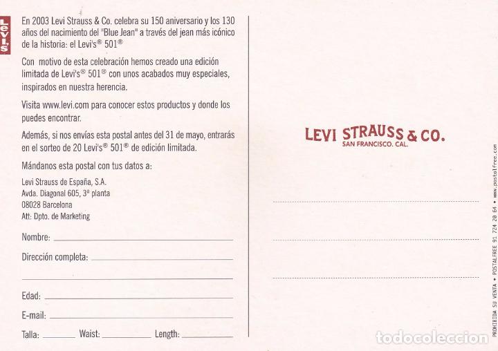 Postales: LEVI STRAUSS 2003. 150 ANIVERSARIO - LEVIS - LEVIS - Foto 2