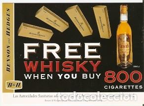 Postales: Postal Benson and Hedges. ref. 7pub2-15 - Foto 1