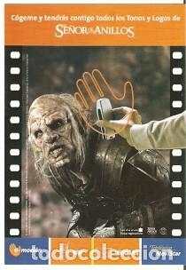 Cartes Postales: Postal. Tonos del Se&ntilde;or de los Anillos. Telef&oacute;nica Movistar. ref. 7pub2-50