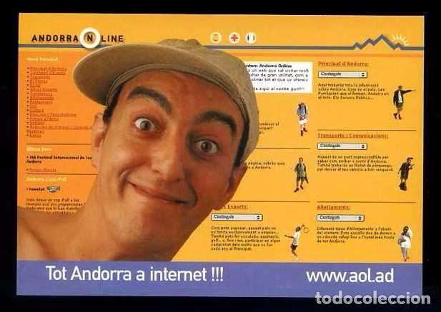 Postales: *www.aol.ad - Tota Andorra a Internet!!!* Imp. Nivell 10 Publicitat. Nueva.