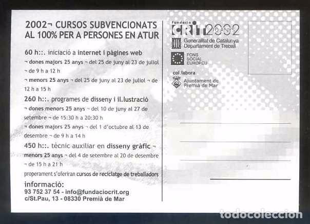 Postales: *Fundaci&oacute; CRIT. Premi&agrave; de Mar* A&ntilde;o 2002. Nueva. - Foto 2