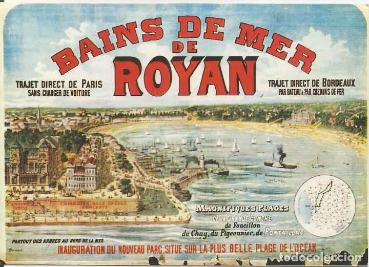 Postales: ANTIGUA POSTAL PUBLICITARIA - TOURISME - BAINS DE MER ROYAN - EDIC F. NUGERON R&middot;13 - S/C