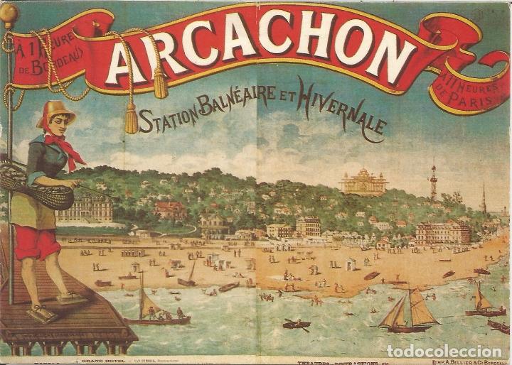 Postales: ANTIGUA POSTAL PUBLICITARIA - TOURISME - ARCACHON STATION BALN&Eacute;AIRE - EDIC F. NUGERON R&middot;10 - S/C