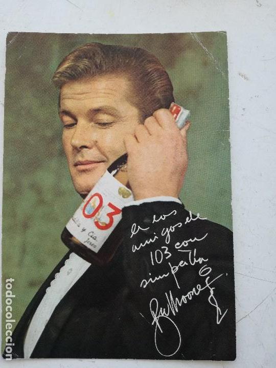 Postales: ROGER MOORE, El Santo, PUBLICIDAD DEL BRANDY 103 - Foto 1
