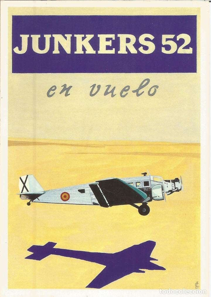 Postales: POSTAL PUBLICITARIA JUNKERS 52 EN VUELO - EDICIONES AM 3460 - S/C