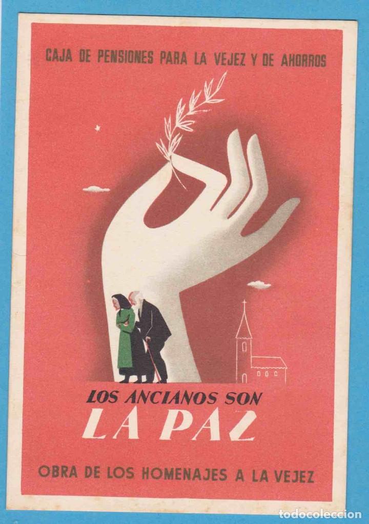 Postales: OBRA DE LOS HOMENAJES A LA VEJEZ. CAJA DE PENSIONES PARA LA VEJEZ Y DE AHORROS
