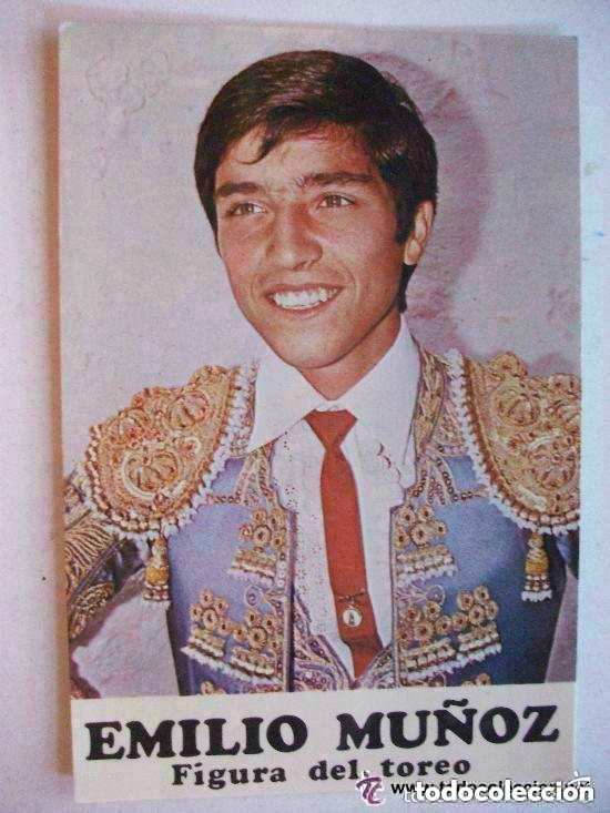 Postales: POSTAL PUBLICITARIA DEL TORERO EMILIO MU&Ntilde;OZ. - Foto 1