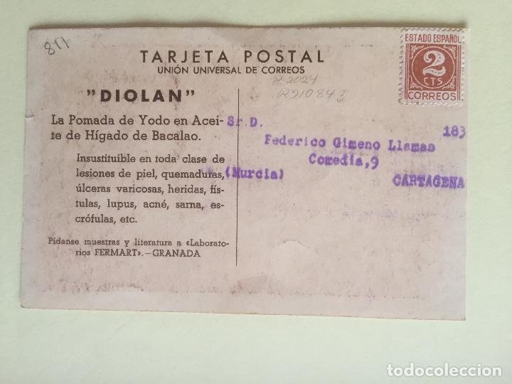 Postales: TARJETA POSTAL-LABORATORIOS FERMART-.DIOLAN- GRANADA - Foto 2
