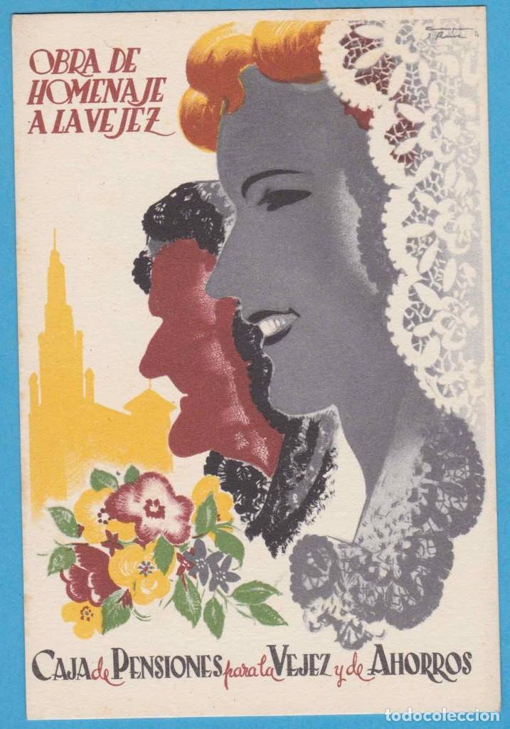 Postais: OBRA DE HOMENAJE A LA VEJEZ. CAJA DE PENSIONES PARA LA VEJEZ Y DE AHORROS. P931