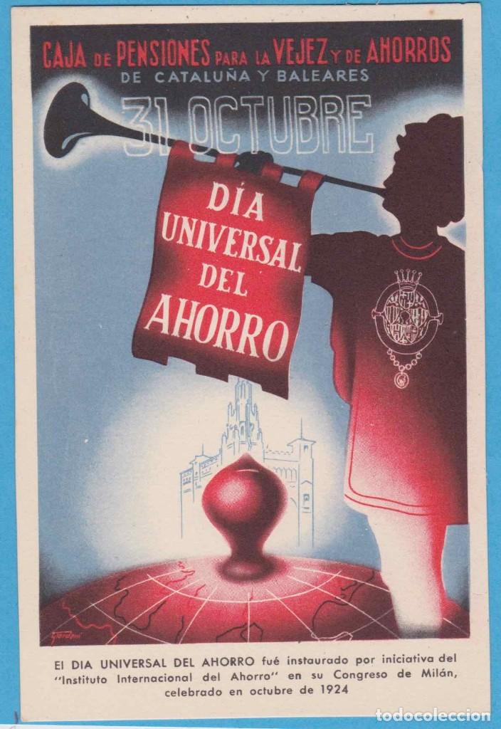 Postais: D&Iacute;A UNIVERSAL DEL AHORRO. CAJA DE PENSIONES PARA LA VEJEZ Y DE AHORROS. P855