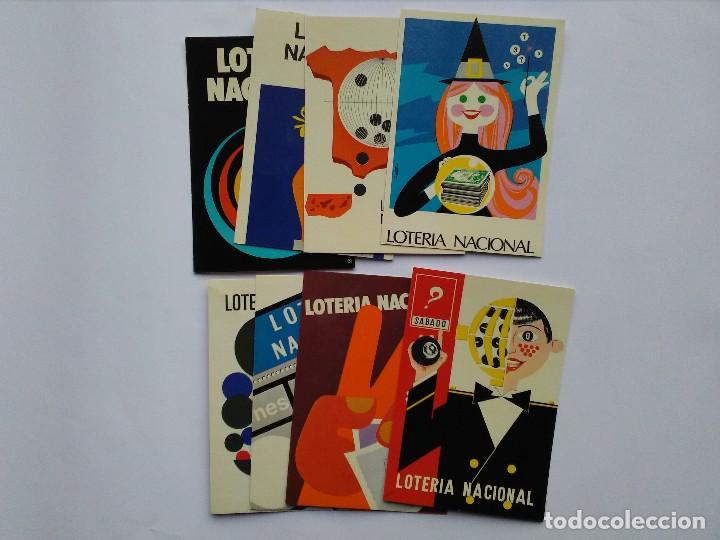 Postales: LOTE 8 POSTALES PUBLICIDAD LOTERIA NACIONAL 1977, SIN USAR COMO NUEVAS