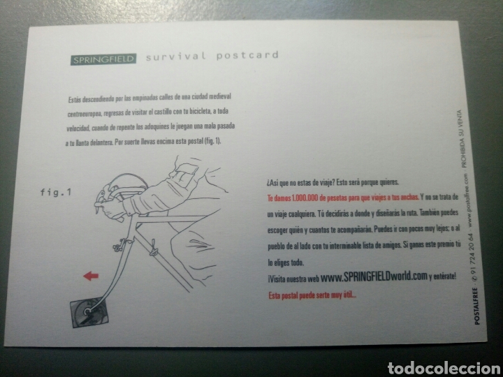Postales: Postal springfield bicicleta - Foto 2