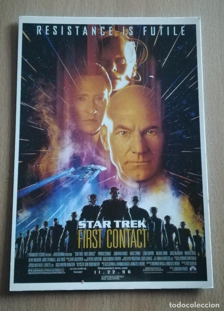 Postales: POSTAL DE PUBLICIDAD PEL&Iacute;CULA, STAR TREK FIRST CONTACT.