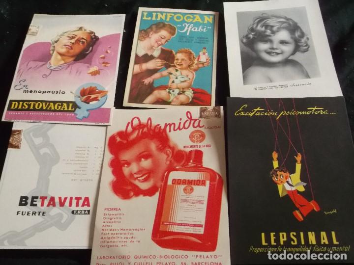 Cartes Postales: lote 20 folletos publicitarios de medicamentos originales a&ntilde;os 50--ver fotos adicionales