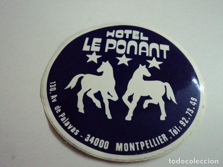 Postales: adhesivo de hotel le ponant de montpellier diametro 10 cm