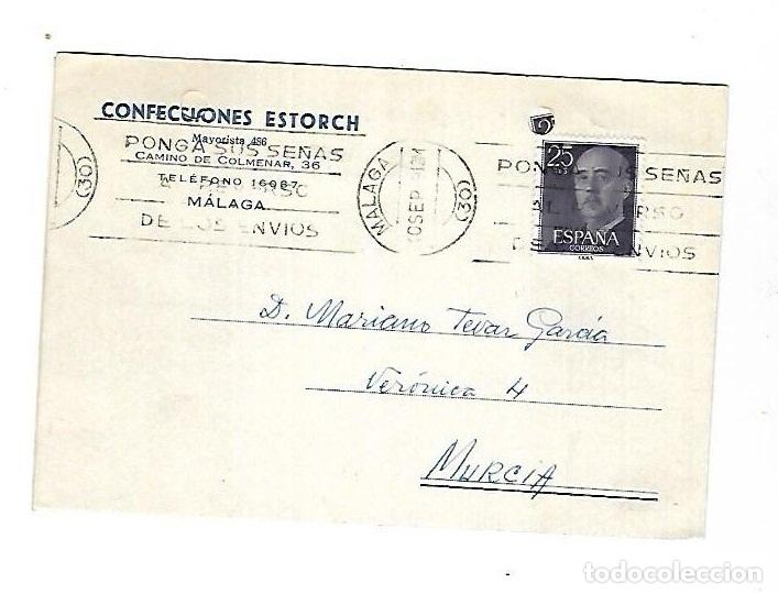 Cartoline: TARJETA POSTAL. PUBLICITARIA. CONFECCIONES ESTORCH. MALAGA. VER