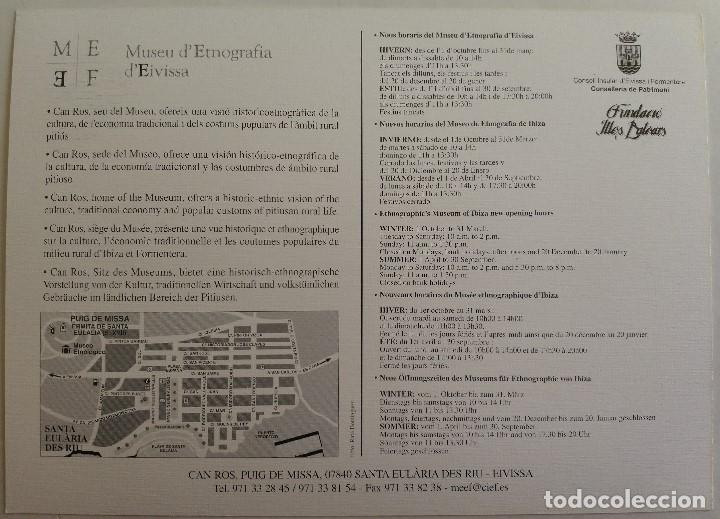 Postales: POSTAL MUSEO DE ETNOGRAFIA DE IBIZA - Foto 2