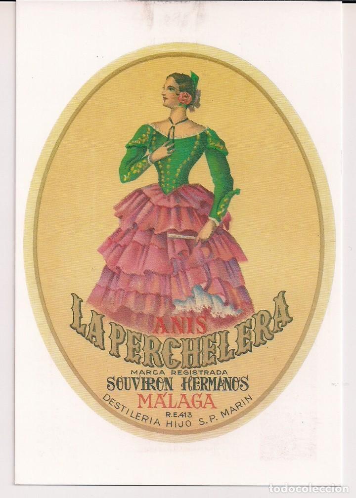 Postales: TARJETA POSTAL ANIS LA PERCHELERA M&Aacute;LAGA - Foto 1