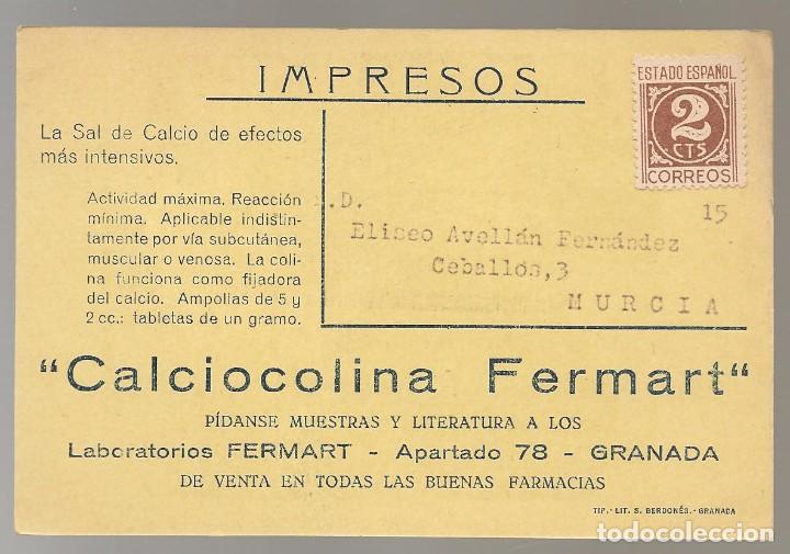 Postales: POSTAL comercial CALCIOCOLINA FERMART, GRANADA - Foto 1