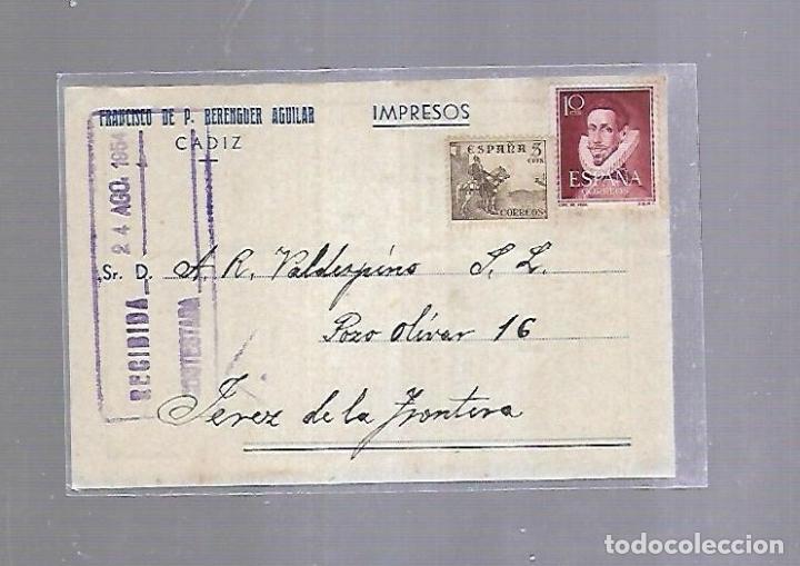 Postkarten: TARJETA POSTAL PUBLICITARIA. FRANCISCO DE P. BERENGUER AGULAR. CADIZ. 1954
