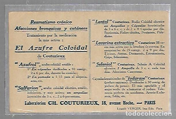 Postcards: TARJETA POSTAL. PUBLICITARIA. EL AZUFRE COLOIDAL DE COUTURIEUX. PARIS. VER DORSO