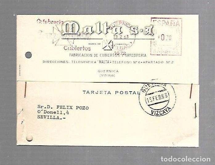 Cartoline: TARJETA POSTAL PUBLICITARIA. MALTA S.A. CUBIERTOS Y ORFEBRERIA. 1963