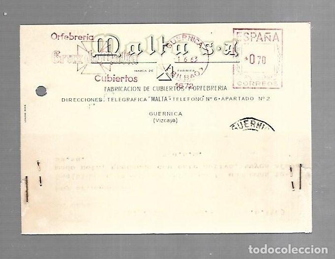 Postcards: TARJETA POSTAL PUBLICITARIA. MALTA S.A. CUBIERTOS Y ORFEBRERIA. 1963
