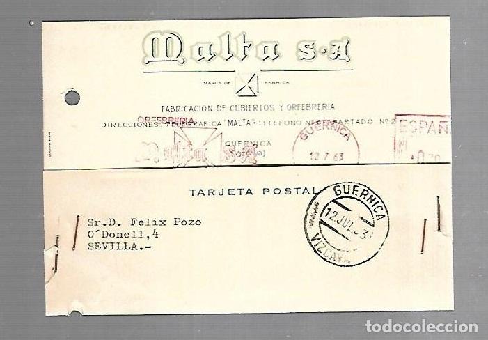 Postcards: TARJETA POSTAL PUBLICITARIA. MALTA S.A. CUBIERTOS Y ORFEBRERIA. 1963
