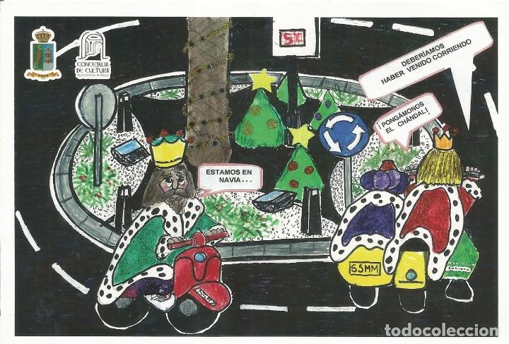 Cartoline: POSTAL PUBLICITARIA AYUNTAMIENTO DE NAVIA - FELICES FIESTAS NAVIDE&Ntilde;AS