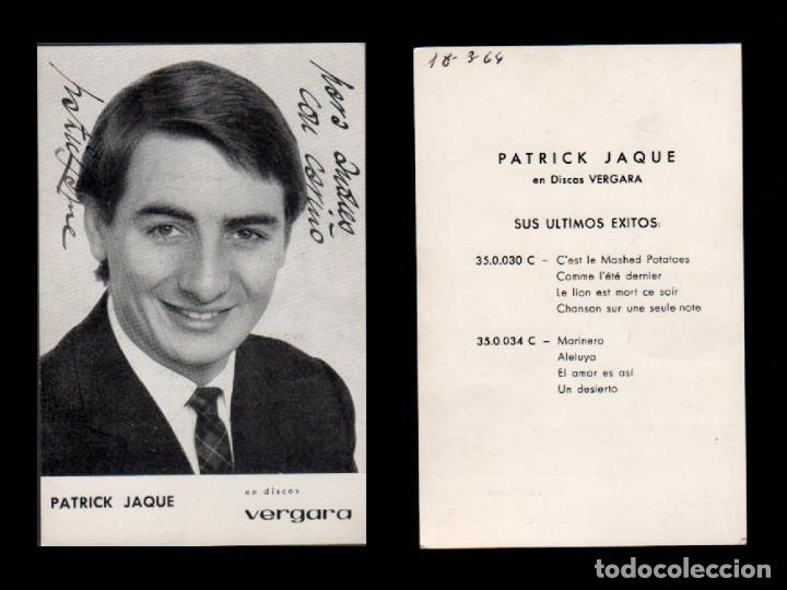 Postales: C10-5 Postal con AUTOGRAFO de Patrick Jaque A&ntilde;o1964 - Foto 1