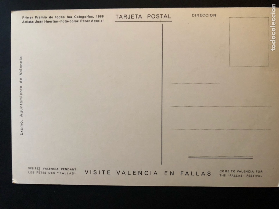 Postales: Tarjeta postal fallas de valencia 1967 - Foto 2