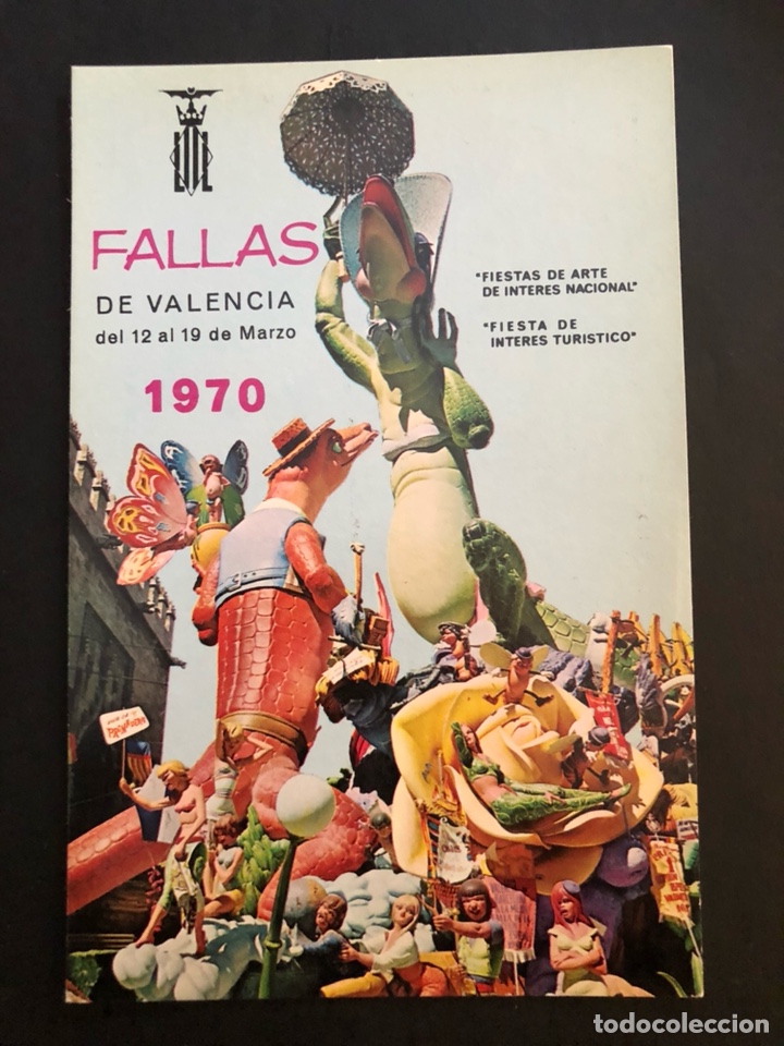 Postales: Tarjeta postal fallas de valencia 1970 - Foto 1