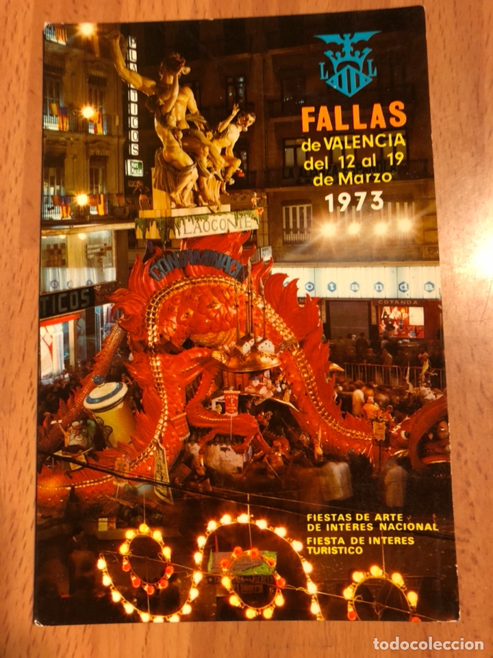 Postales: Tarjeta postal fallas de valencia 1973 - Foto 1