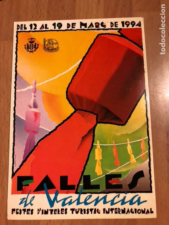 Postales: Tarjeta postal fallas de valencia 1994 - Foto 1
