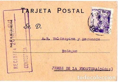 Postais: TARJETA POSTAL PUBLICITARIA. COMPA&Ntilde;IA NACIONAL DE LOS FERROCARRILES DEL OESTE DE ESPA&Ntilde;A. 1941.