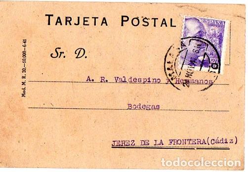 Postais: TARJETA POSTAL PUBLICITARIA. COMPA&Ntilde;IA NACIONAL DE LOS FERROCARRILES DEL OESTE DE ESPA&Ntilde;A. 1941.
