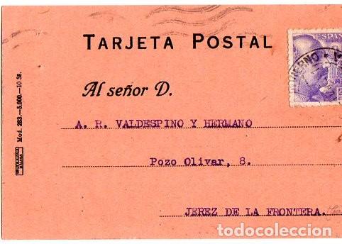 Postais: TARJETA POSTAL PUBLICITARIA. COMPA&Ntilde;IA NACIONAL DE LOS FERROCARRILES DEL OESTE DE ESPA&Ntilde;A. 1941.