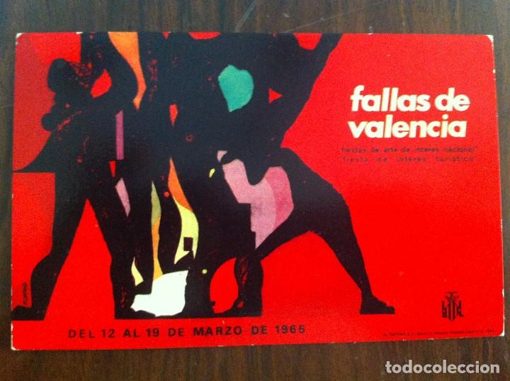 Postales: Postal Fallas de Valencia 1965. Lit. Ortega. Original - Foto 1