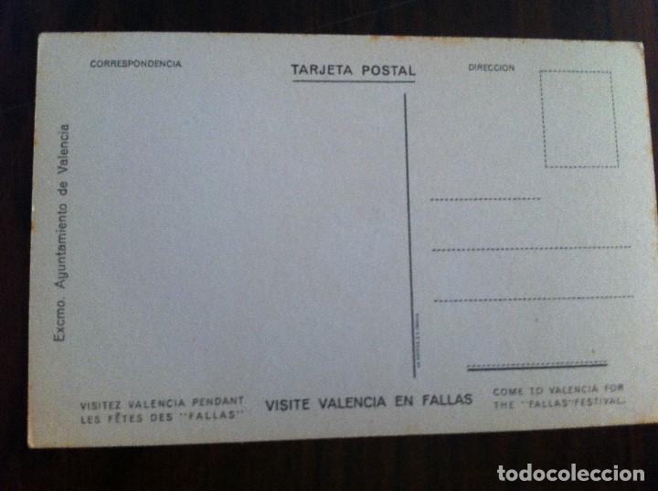 Postales: Postal Fallas de Valencia 1965. Lit. Ortega. Original - Foto 2
