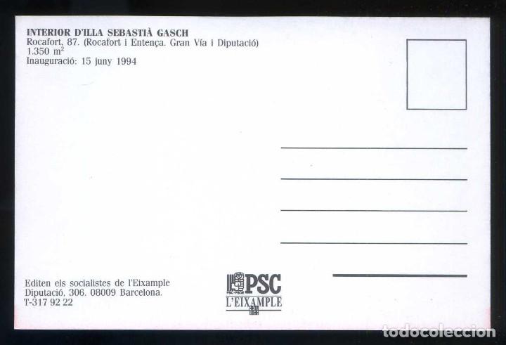 Postales: Barcelona. *Un Eixample per a viurel...* Ed. PSC L&acute;Eixample. Nueva. - Foto 2