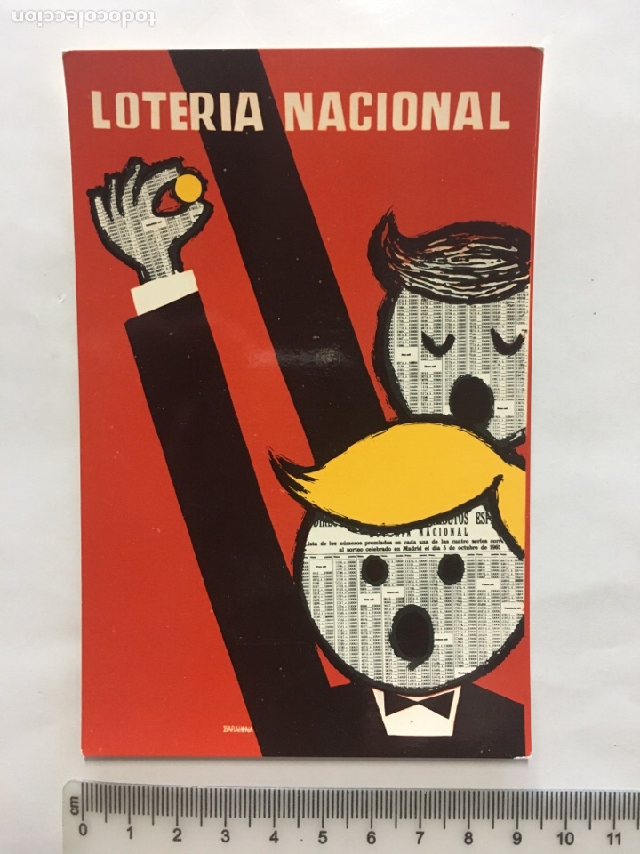 Postales: POSTAL. LOTER&Iacute;A NACIONAL. SERIE A. N&Uacute;M. 2. PREMIO DEL CONCURSO DE 1962. FNMT.