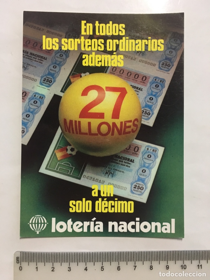Postales: POSTAL. LOTER&Iacute;A NACIONAL. CARTEL ANUNCIADOR DE LOS SORTEOS DE 1982. FNMT, 1981.