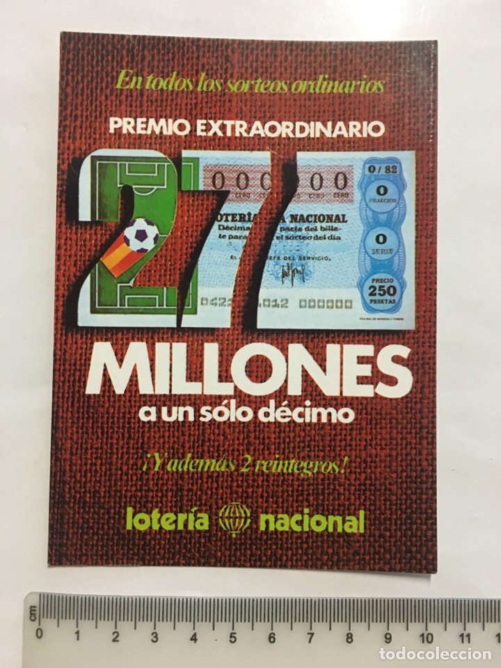 Postales: POSTAL. LOTER&Iacute;A NACIONAL. CARTEL ANUNCIADOR DE LOS SORTEOS DE 1982. FNMT, 1981.